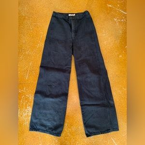 Levi rib cage black wide leg pants